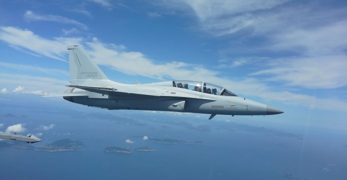 The KAI/Lockheed Martin F/A-50's test flight. Photo credit: Korea Aerospace Industries.