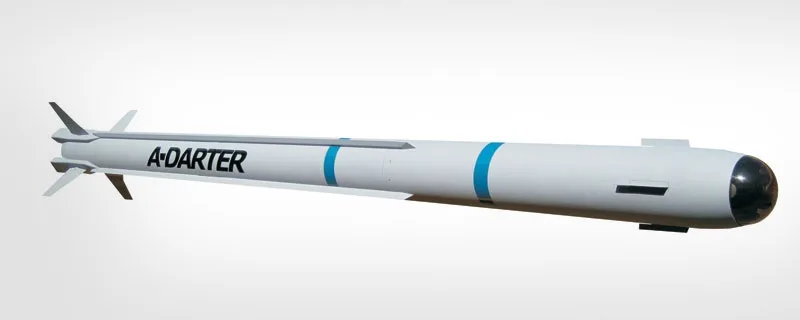 Denel A-Darter - Quwa The A-Darter is a joint program between Denel Dynamics (South Africa) and Mectron (Brazil). It is a 5th-generation high-off-bore-sight within-visual-range air-to-air missile. In a recent piece by close PAF follower Alan Warnes, the A-Darter was slotted in as a likely prospect for use on JF-17.