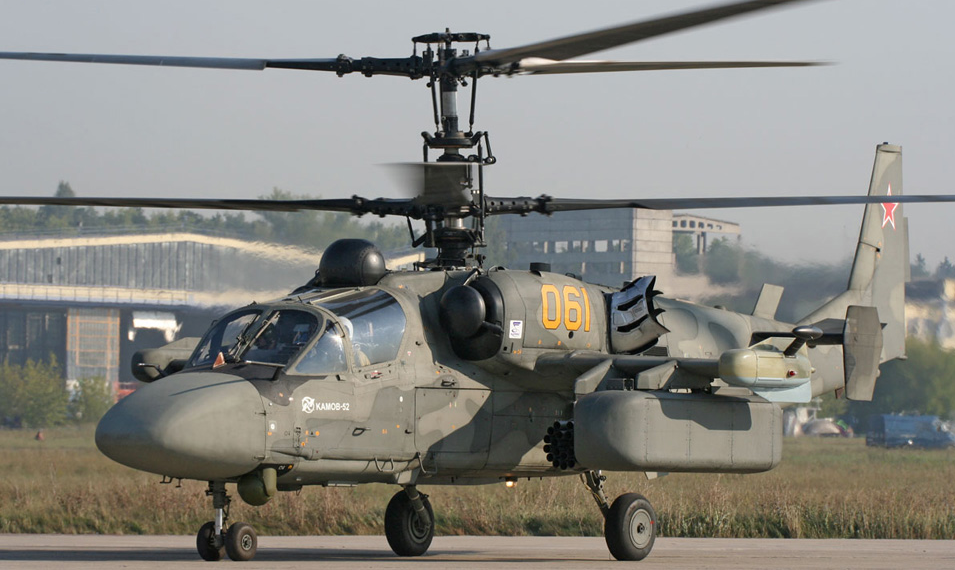 The Ka-52 Hokum-B dedicated attack helicopter. Egypt is reportedly interested in 30 such machines, possibly for use with the Mistrals.