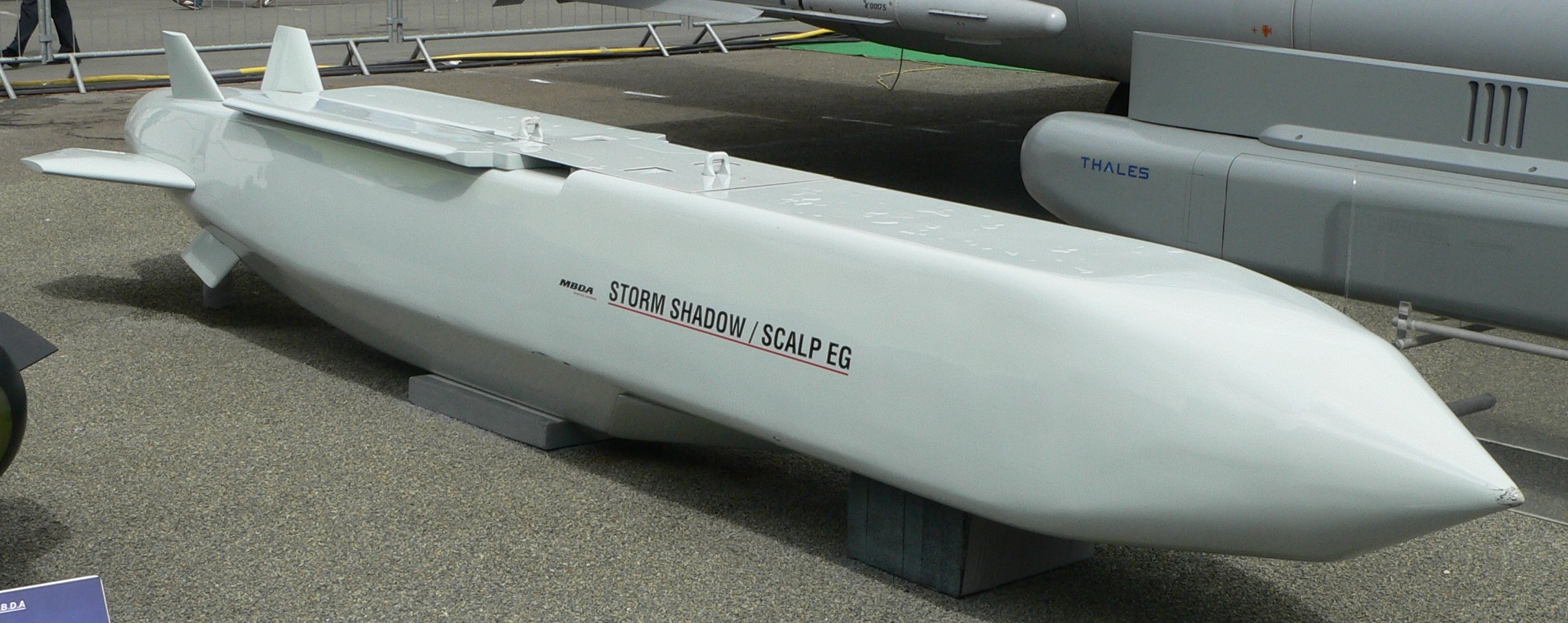 The MBDA SCALP/EG Storm Shadow air-launched cruise missile (ALCM).