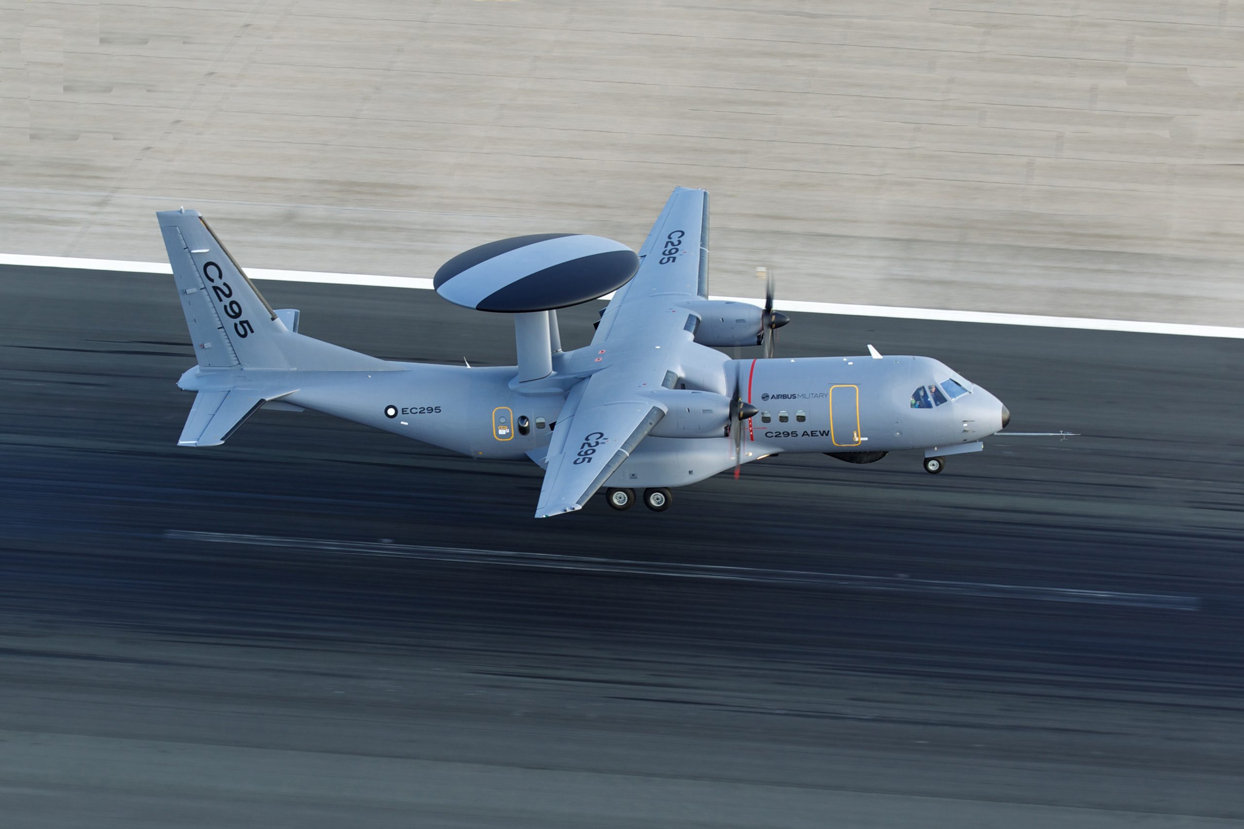 A prototype of the CN-295 AEW&C, a joint-program between Airbus and IAI. Photo credit: Airbus