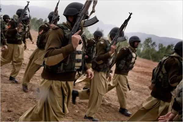 Frontier Corps soldiers, much better equipped than a decade ago.