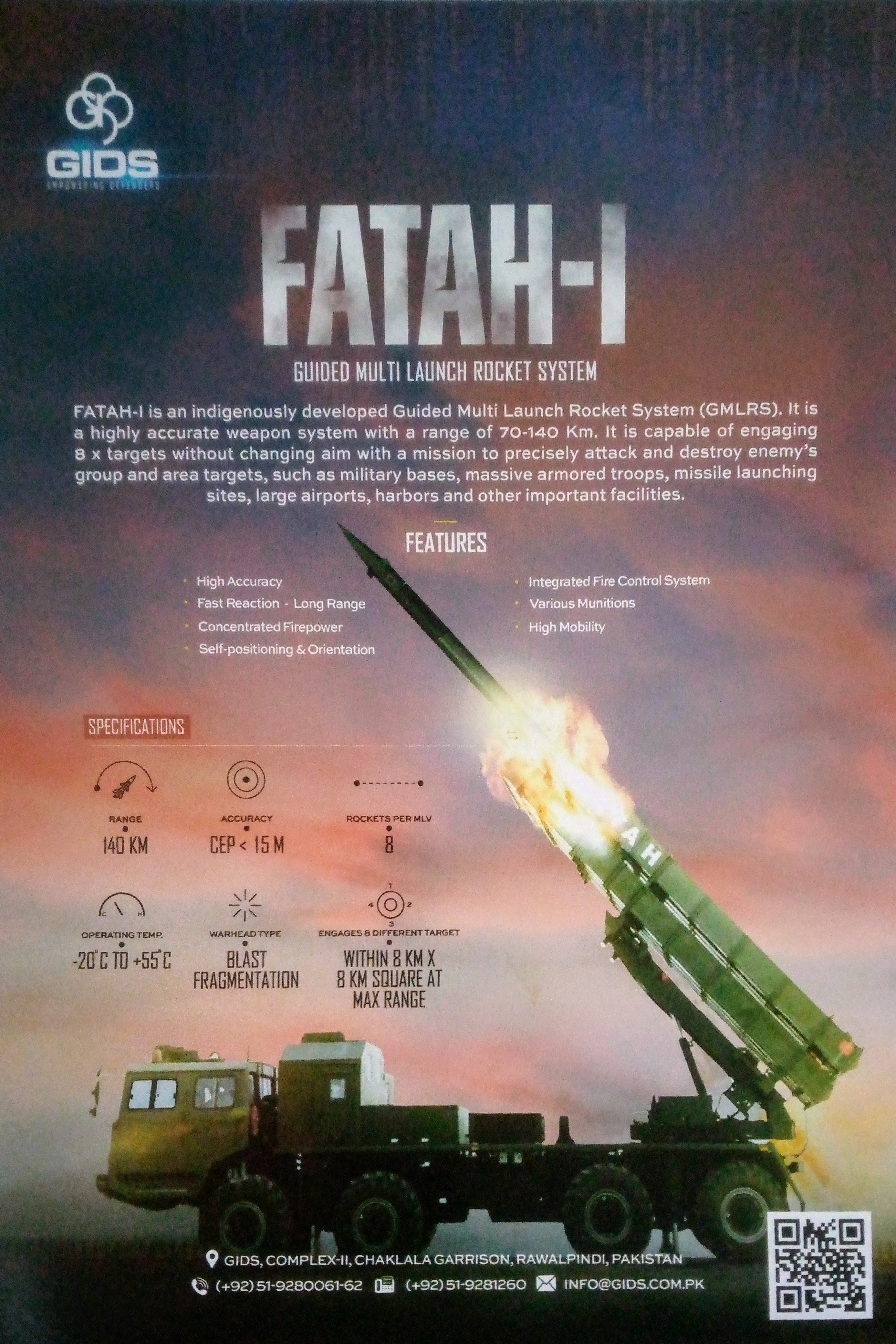 Pakistan Fatah-1 missile system thumbnail