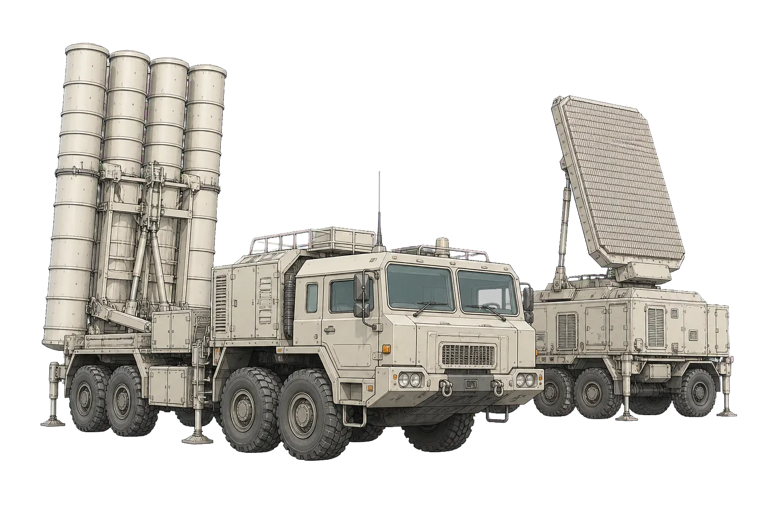 Technical editorial rendering of HQ-9 Family