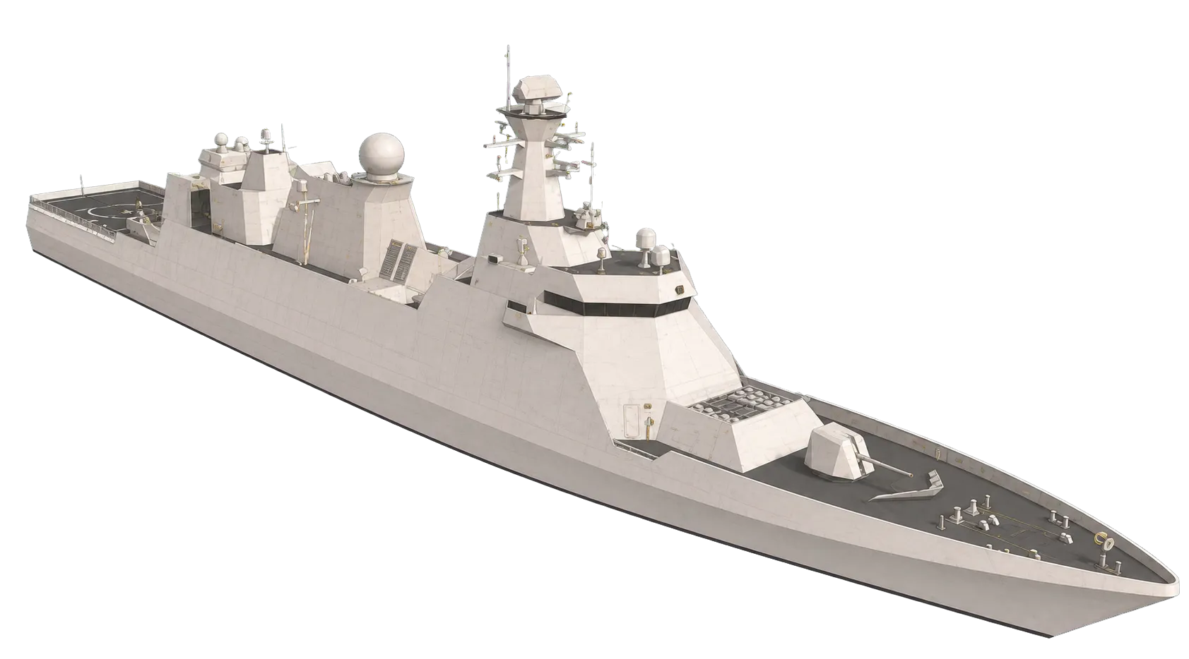 Technical editorial rendering of Jinnah-Class Frigate