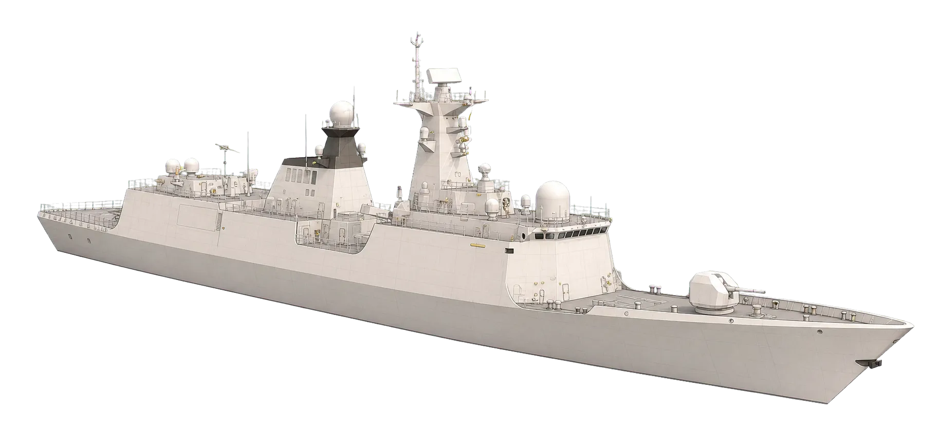 Technical editorial rendering of Tughril-Class Frigate