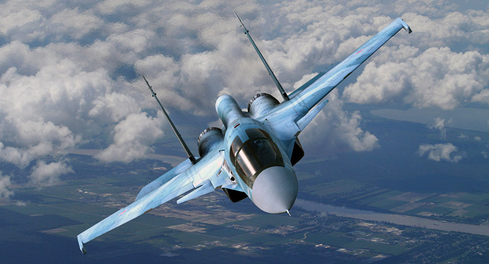 The Sukhoi Su-34 Fullback. Four to six aircraft were deployed to Syria.