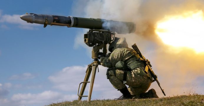 soldier-firing-Kornet-E-anti-tank-missile