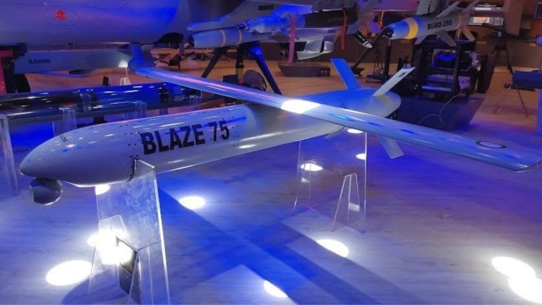 Photo of the GIDS Blaze 75 loitering munition.