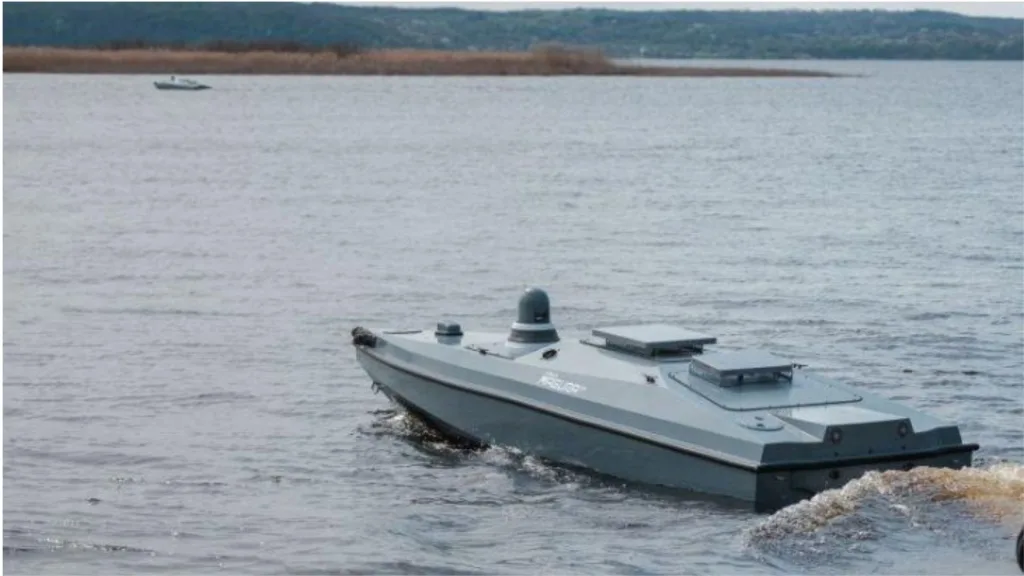 Photo of a Ukrainian Magura V5 unmanned surface vessel or U S V, used as a hero for an article on U S V technology and its applicability to Pakistan.
