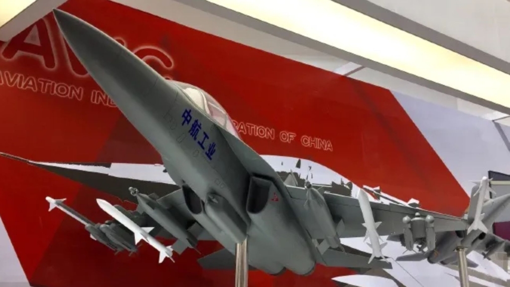 Photo of a model of a Hongdu L-15B trainer. Picture used as a hero for an article on the Pakistan Air Force's training needs.