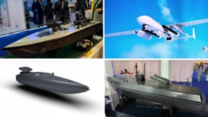 Pakistan Naval Drones - Quwa Composite picture of four Pakistani naval drones.