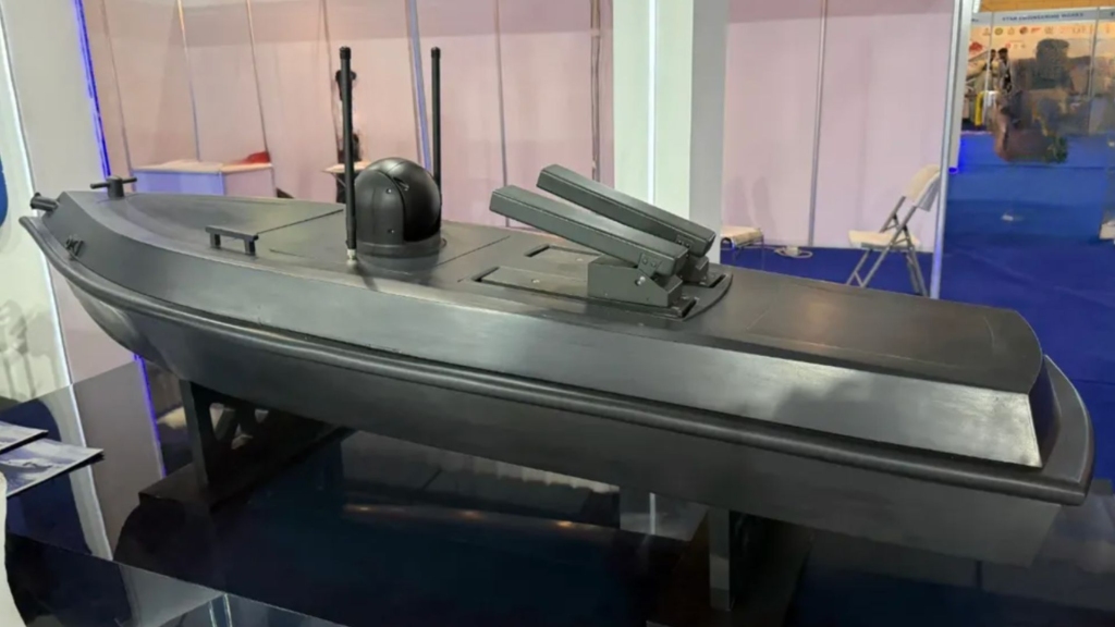 Scaled mock-up of an unnamed USV by Stingray Technologies