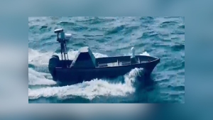 Pakistan Navy USV - Quwa Photo of a Pakistan Navy unmanned surface vessel (or USV) tested on 10 January 2026. Photo used as a hero image for an article.