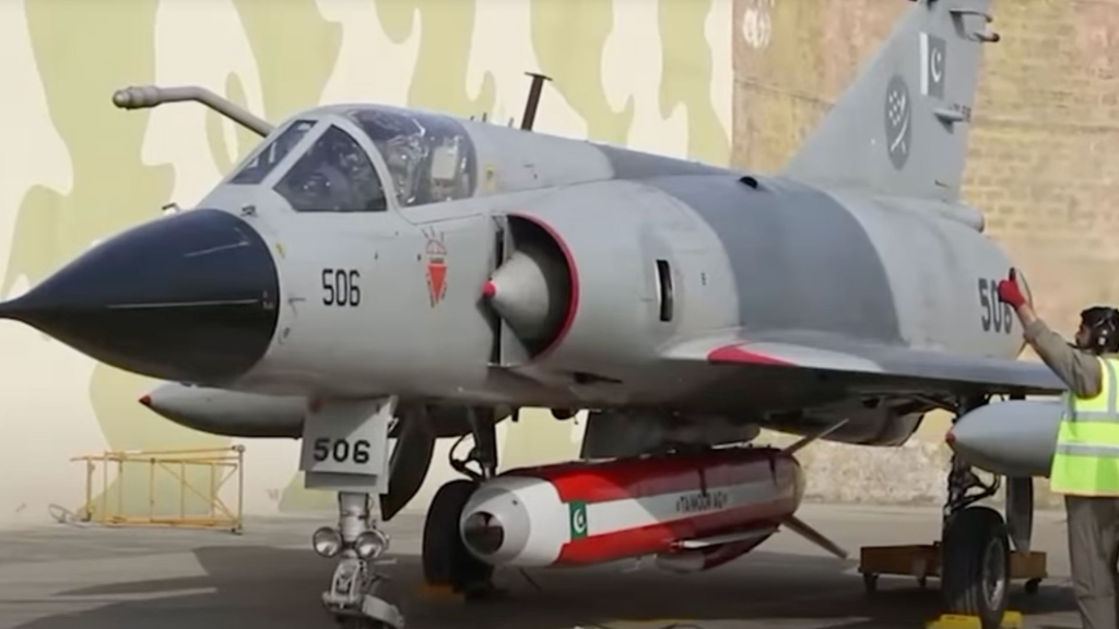 Photo of a Pakistan Mirage III equipped with a Taimoor air-launched cruise missile (ALCM). Photo used as a hero for an article on Pakistan testing the Taimoor cruise missile.