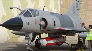 Photo of a Pakistan Mirage III equipped with a Taimoor air-launched cruise missile (ALCM). Photo used as a hero for an article on Pakistan testing the Taimoor cruise missile.