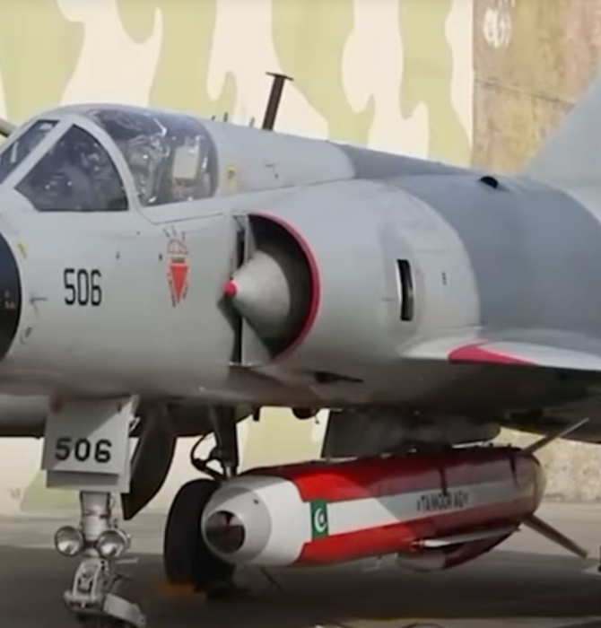 Photo of a Pakistan Mirage III equipped with a Taimoor air-launched cruise missile (ALCM). Photo used as a hero for an article on Pakistan testing the Taimoor cruise missile.