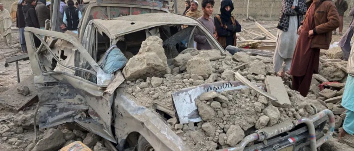 Pakistan Kabul Airstrikes - Quwa Photo showing the aftermath of a Pakistani airstrike on Kabul.