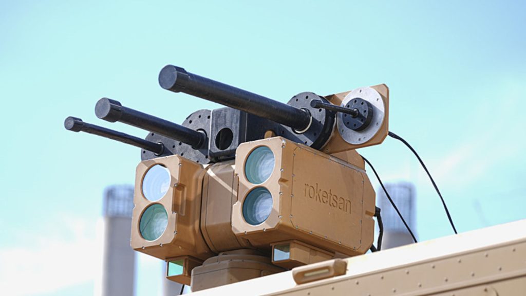 Photo of the Roketsan ALKA Counter-Unmanned Aerial System. Photo used as a hero image for article on the Pakistan Navy releasing a tender for two high-energy laser systems.