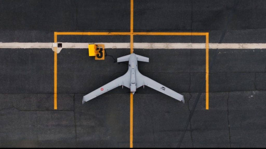 Photo of the Baykar K2 kamikaze drone. Photo used as a hero image for a news article on the Baykar K2.