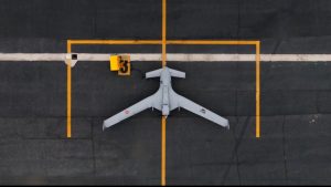 Photo of the Baykar K2 kamikaze drone. Photo used as a hero image for a news article on the Baykar K2.