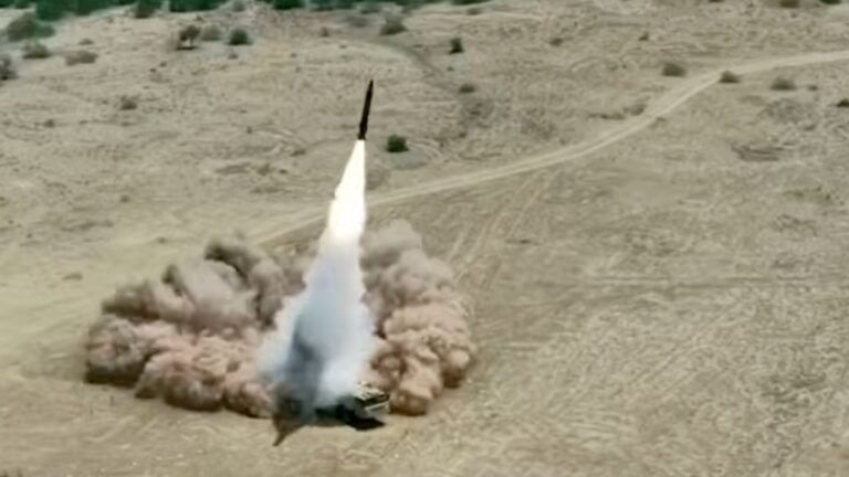 Pakistan Army Fatah-2 Fatah-II surface-to-surface missile launch by Army Rocket Force Command ARFC during training exercise April 2026