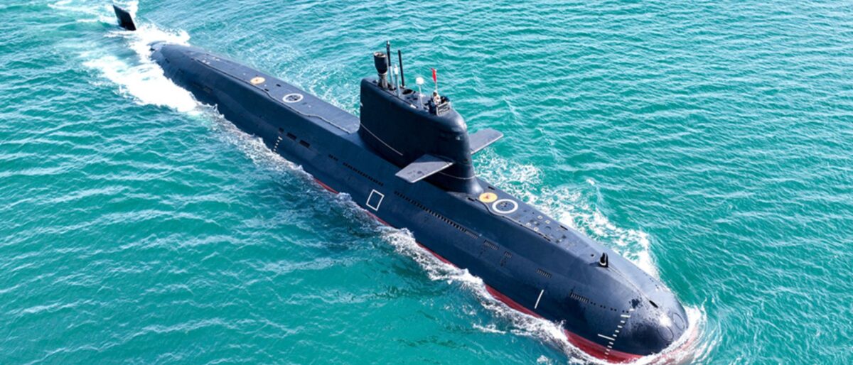 People's Liberation Army Navy Type 039B submarine. Photo used as a hero image for an article on the Pakistan Navy's induction of the Hangor-class submarine.