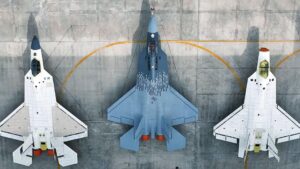 Photo of three Turkish Aerospace KAAN prototypes.