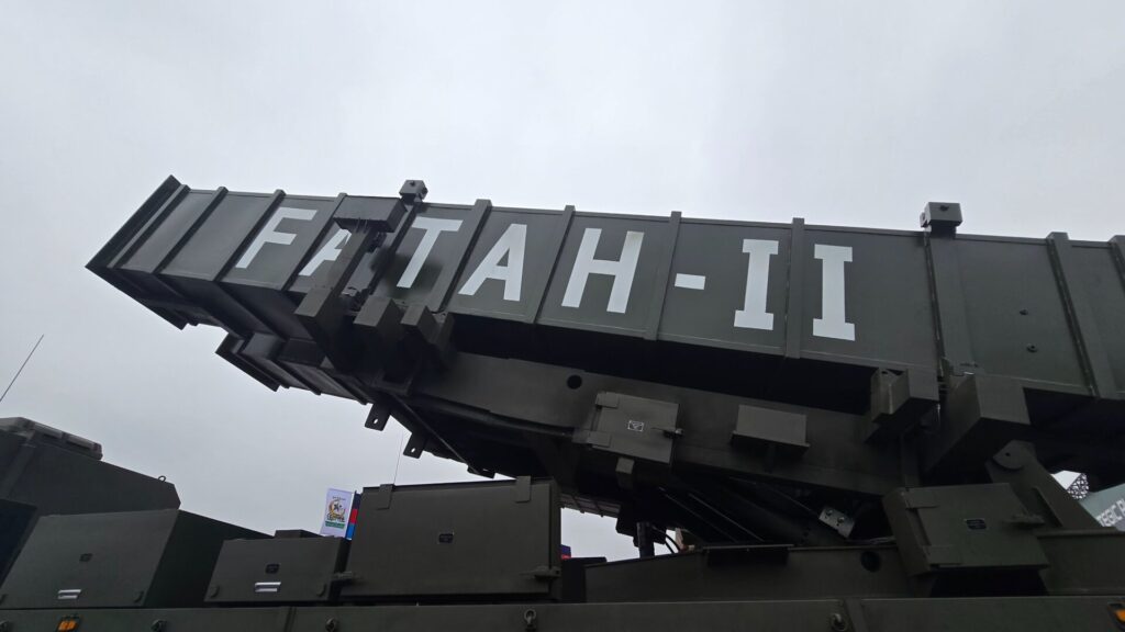 Launch system of the Fatah-II surface-to-surface missile.