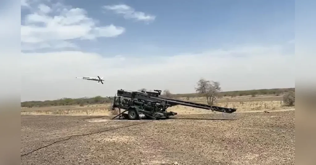 Nibe Limited Vayu Astra-1 loitering munition during NCNC demonstration trials at Pokhran, India