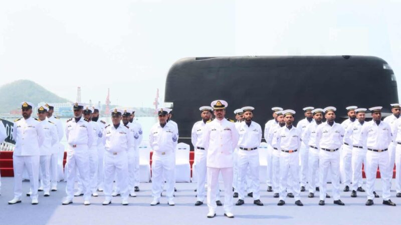 Pakistan Navy Hangor-class submarine PNS/M Hangor at commissioning ceremony in Sanya China April 2026