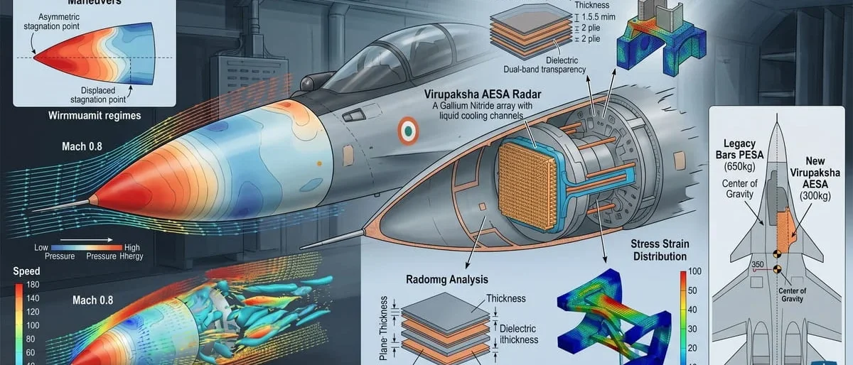 Indian Air Force Su-30MKI fighter aircraft in flight, undergoing the Super Sukhoi upgrade with Virupaksha GaN AESA radar