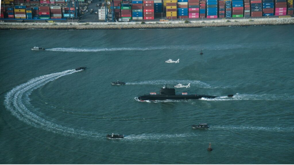 Photo of PNS/M Hangor, the lead Hangor-class submarine, arriving in Pakistan on 11 June 2026