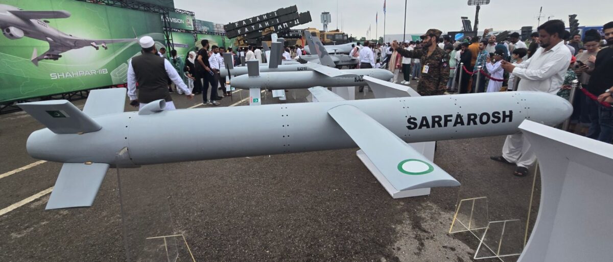 Photo of a GIDS Sarfarosh cruise missile on 14 August 2025