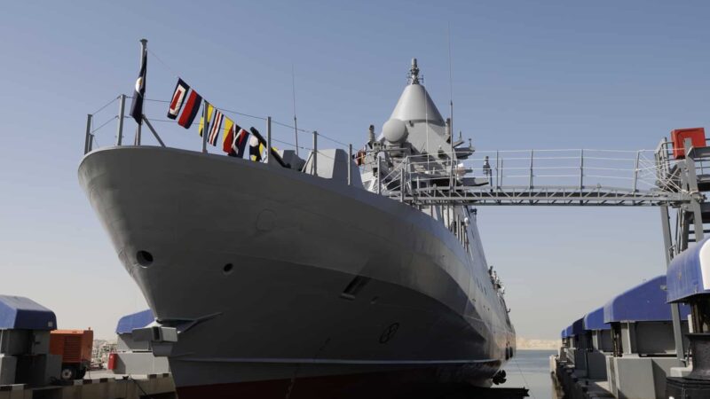 Falaj-3 / Al Dorra-class offshore patrol vessel for the Kuwait Navy, to be fitted with HGH SPYNEL 360-degree infrared surveillance.