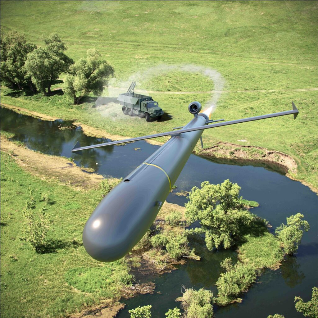 MBDA Crossbow one-way effector (heavy), a ground-launched deep-strike weapon developed under the UK's Project Brakestop