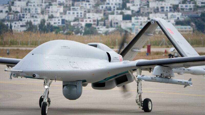 Photo of a Baykar TB3 drone.