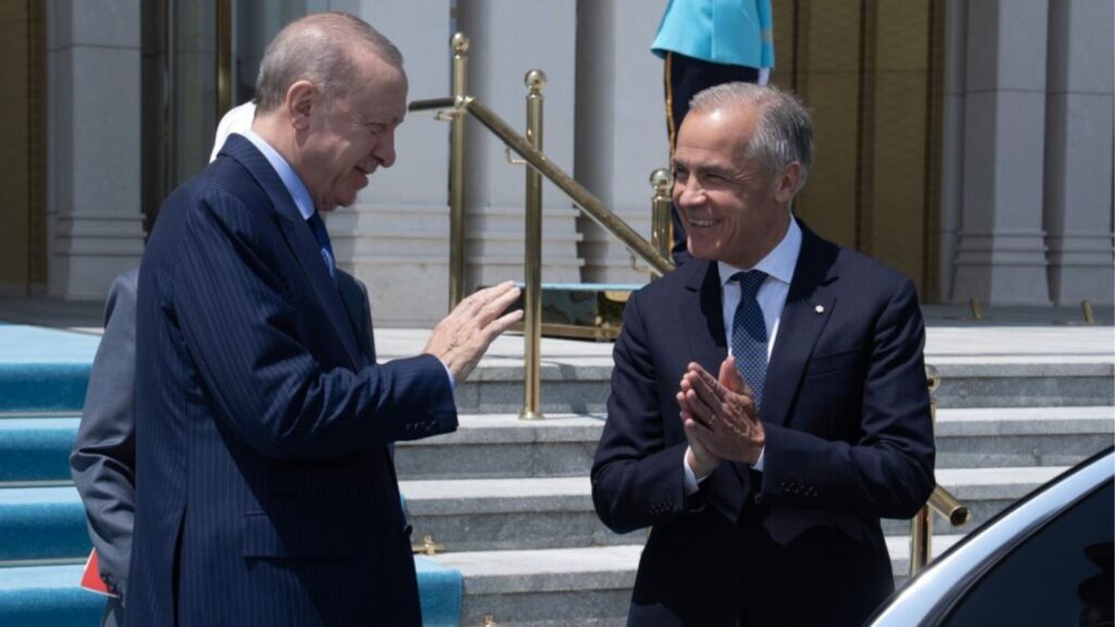 Photo of President Recep Tayyib Erdogan and Prime Minister Mark Carney