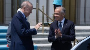 Photo of President Recep Tayyib Erdogan and Prime Minister Mark Carney