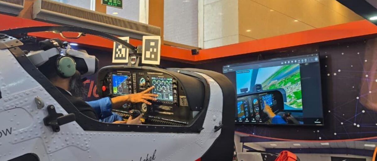 Photo of FSDC's simulator for the Super Mushshak trainer.