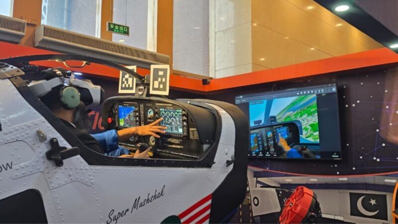 Photo of FSDC's simulator for the Super Mushshak trainer.