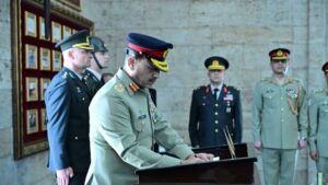 Photo of Field Marshal Asim Munir at the monument of Mustafa Kemal Attaturk in Ankara in 2026