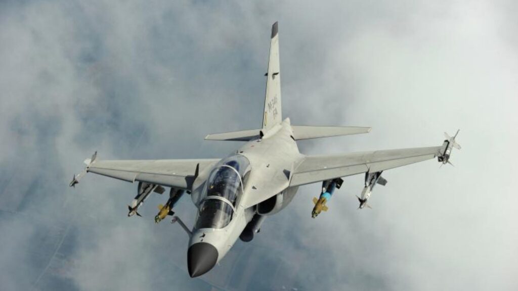 Photo of a Leonardo M-346FA fighter-trainer.