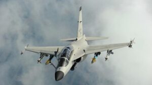 Photo of a Leonardo M-346FA fighter-trainer.