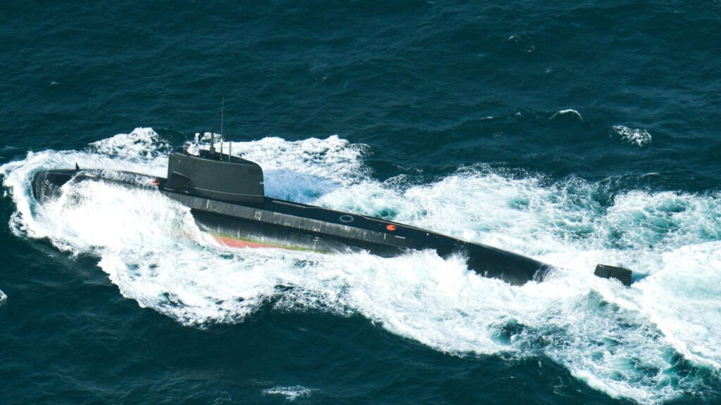 Photo of the lead Hangor-class submarine, PNS/M Hangor