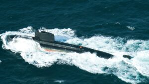 Photo of the lead Hangor-class submarine, PNS/M Hangor