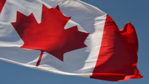 Canadian flag, symbolizing the Government of Canada's Defence Drone Initiative launch