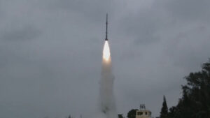 Project Kusha long-range surface-to-air missile launch off the Odisha coast
