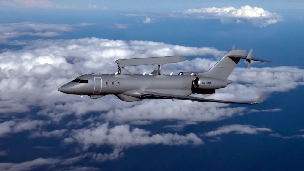 Saab GlobalEye AEW&C aircraft, based on the Bombardier Global 6000/6500 platform