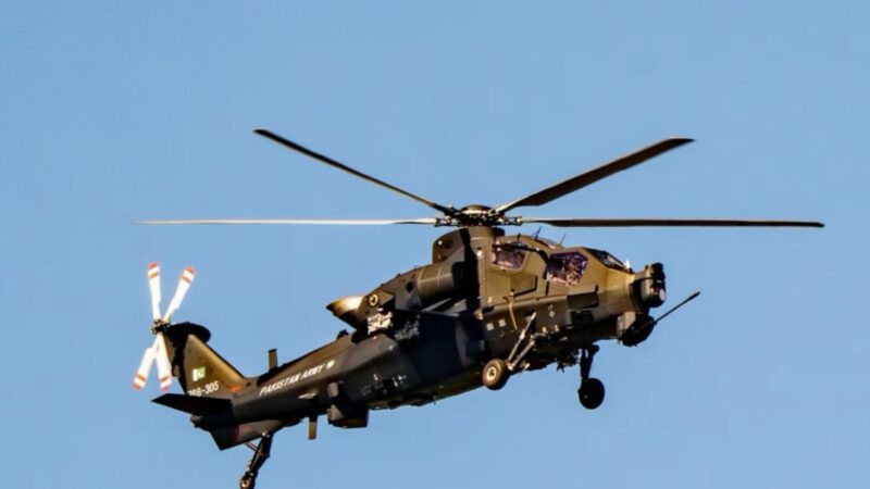 Photo of the fifth Z-10ME-02 attack helicopter of the Pakistan Army